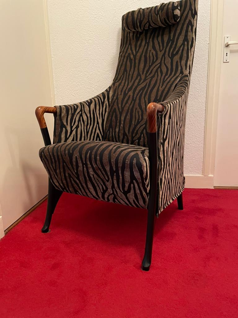 Giogetti Progetti 64240 Higback Chair Design fauteuil, 75 tot 100 cm, Ophalen of Verzenden, Zo goed als nieuw, Stof