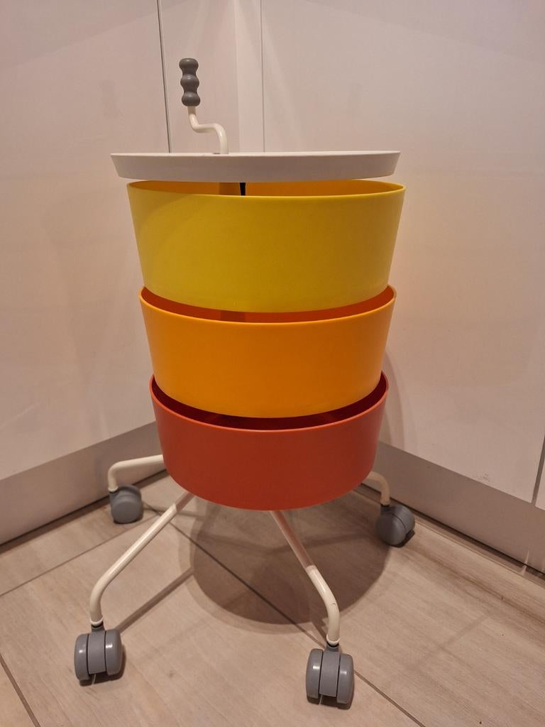 Vintage IKEA Klyftig trolley: Geel, Oranje, Rood, Ophalen, Gebruikt, Meerkleurig, Metaal