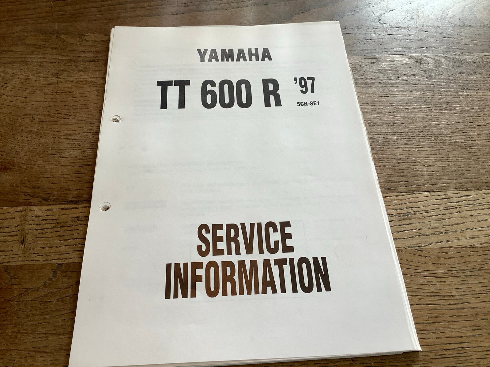 Yamaha TT 600 R '97 Service Informatie Handleiding. (240), Verzenden, Yamaha