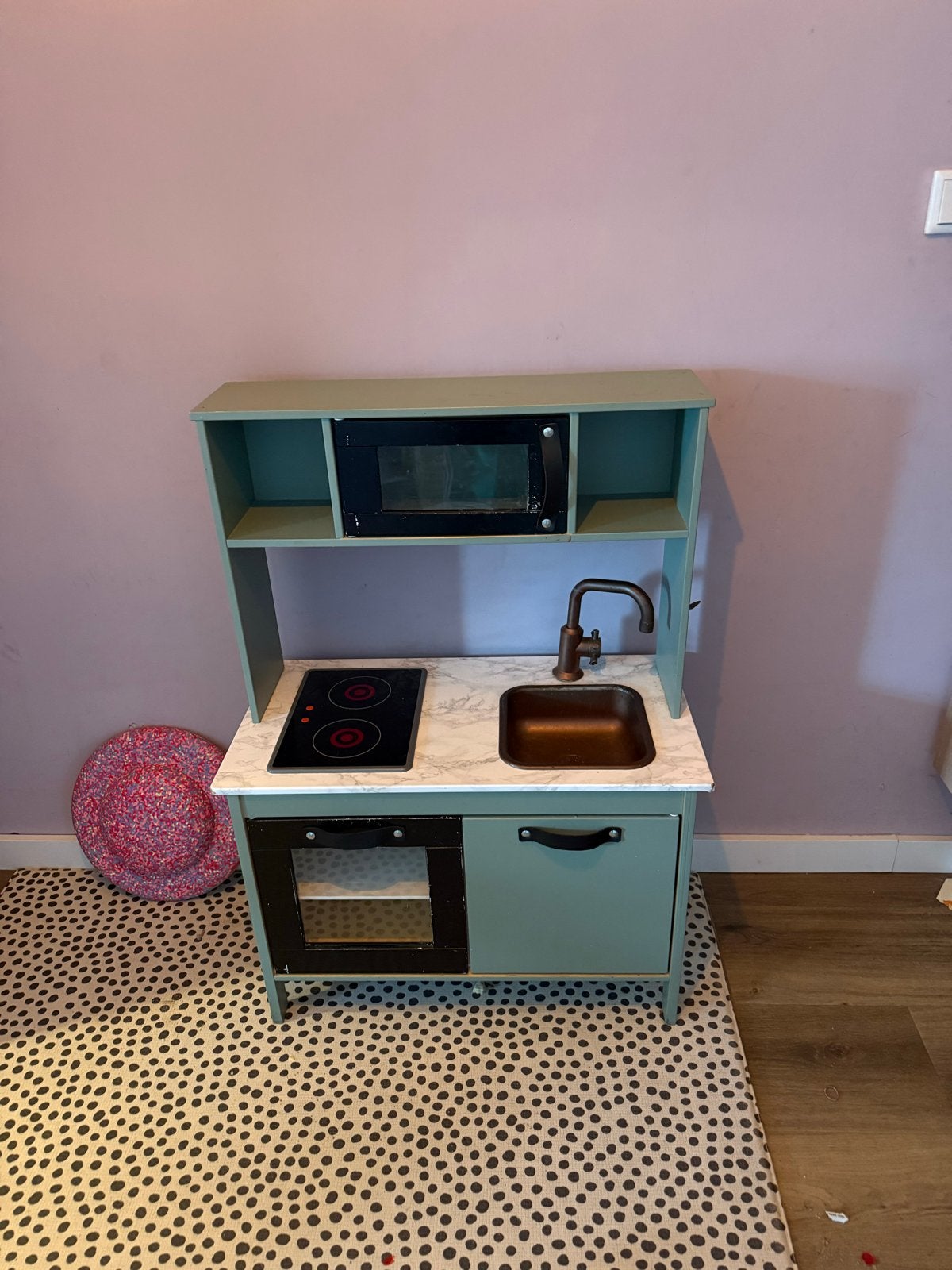 Gepimpt IKEA speelkeukentje met nog werkende kookplaat, Ophalen, Gebruikt, Met licht