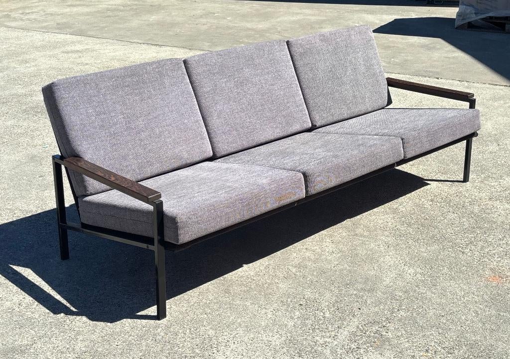 Vintage Gelderland sofa bank jaren 60 design, Gebruikt, Vintage, 75 tot 100 cm, Stof