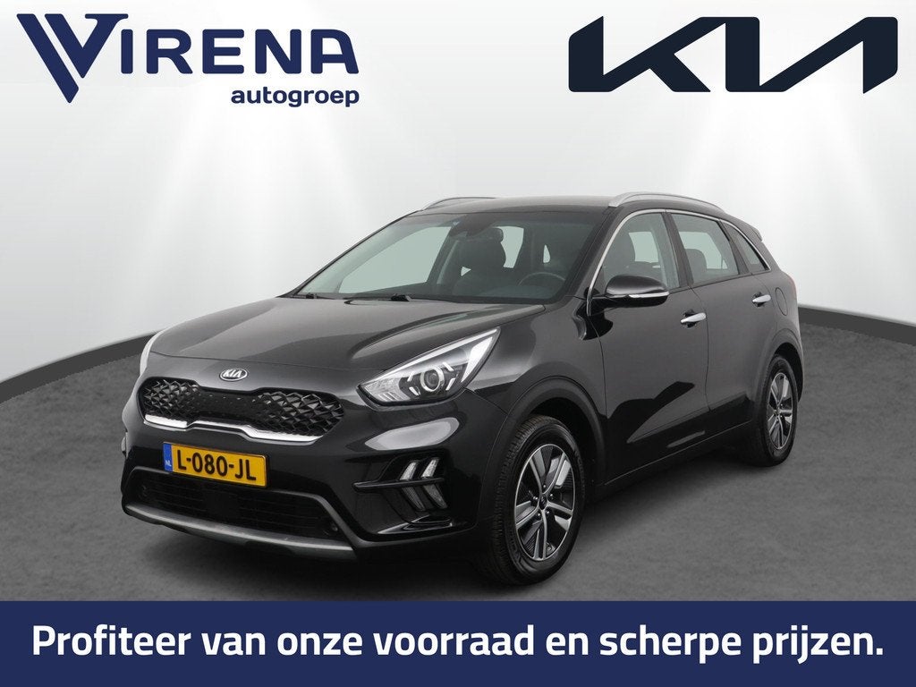 Kia Niro 1.6 GDi Hybrid DynamicLine - Trekhaak - Navigatie -, Auto's, Kia, 12 maanden, Gebruikt, Leder en Stof, Zwart