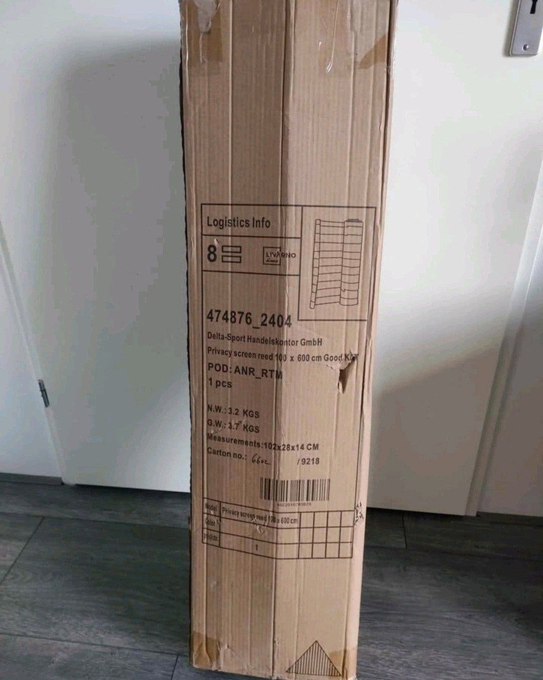 Rieten privacy balkonafscheiding - 102 cm hoog 600cm breed, Ophalen, Nieuw, 6 meter of meer, 1 tot 2 meter