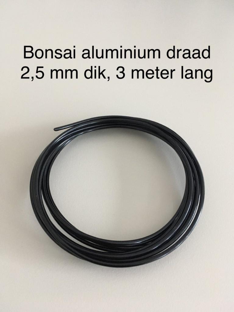 2,5 mm bonsai aluminium draad 3 meter, Ophalen of Verzenden, Nieuw, Minder dan 10 meter