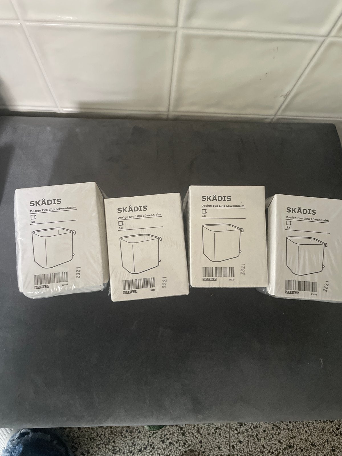 4x IKEA SKÅDIS Opbergbakje - Nieuw in verpakking, Huis en Inrichting, Woonaccessoires | Overige, Nieuw, Kunststof, Ophalen of Verzenden