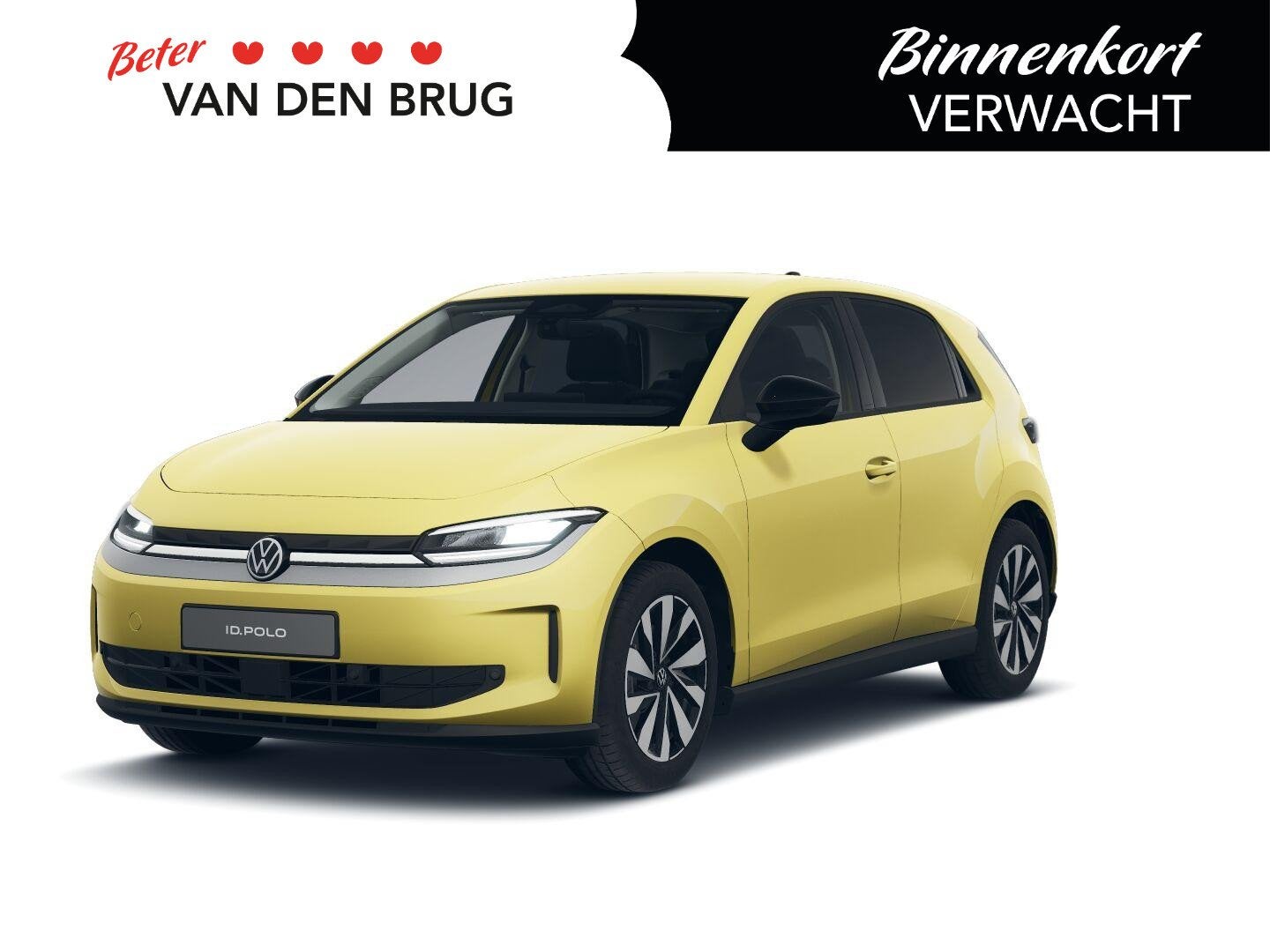 Volkswagen ID. Polo Life 37 kWh | Trekhaak | Comfort Pakket, Automatische klimaatregeling, Stof, 116 pk, Geel