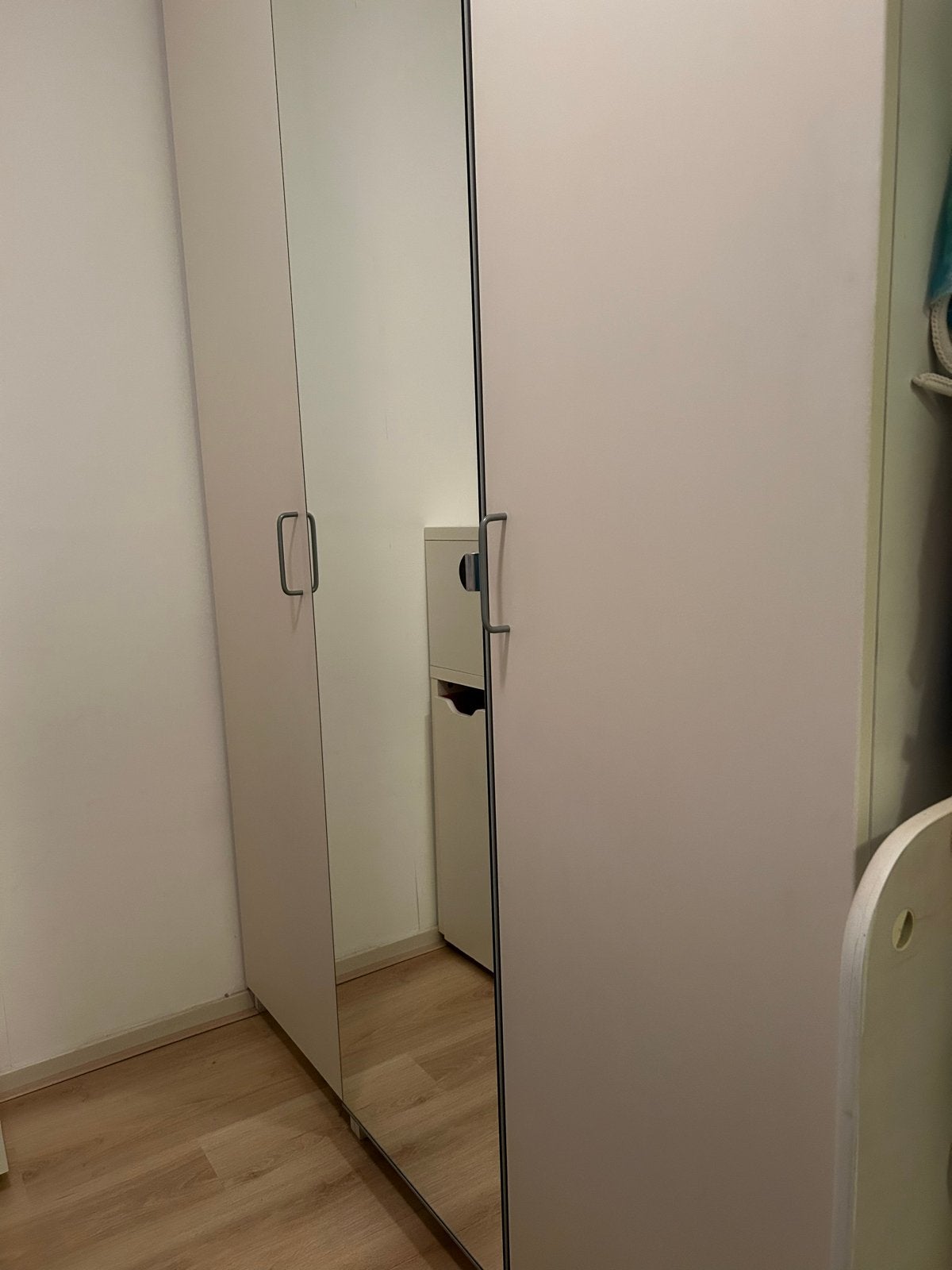 IKEA Pax Kledingkast met spiegeldeur en hangruimte, Gebruikt, 100 tot 150 cm, 200 cm of meer, Overige houtsoorten
