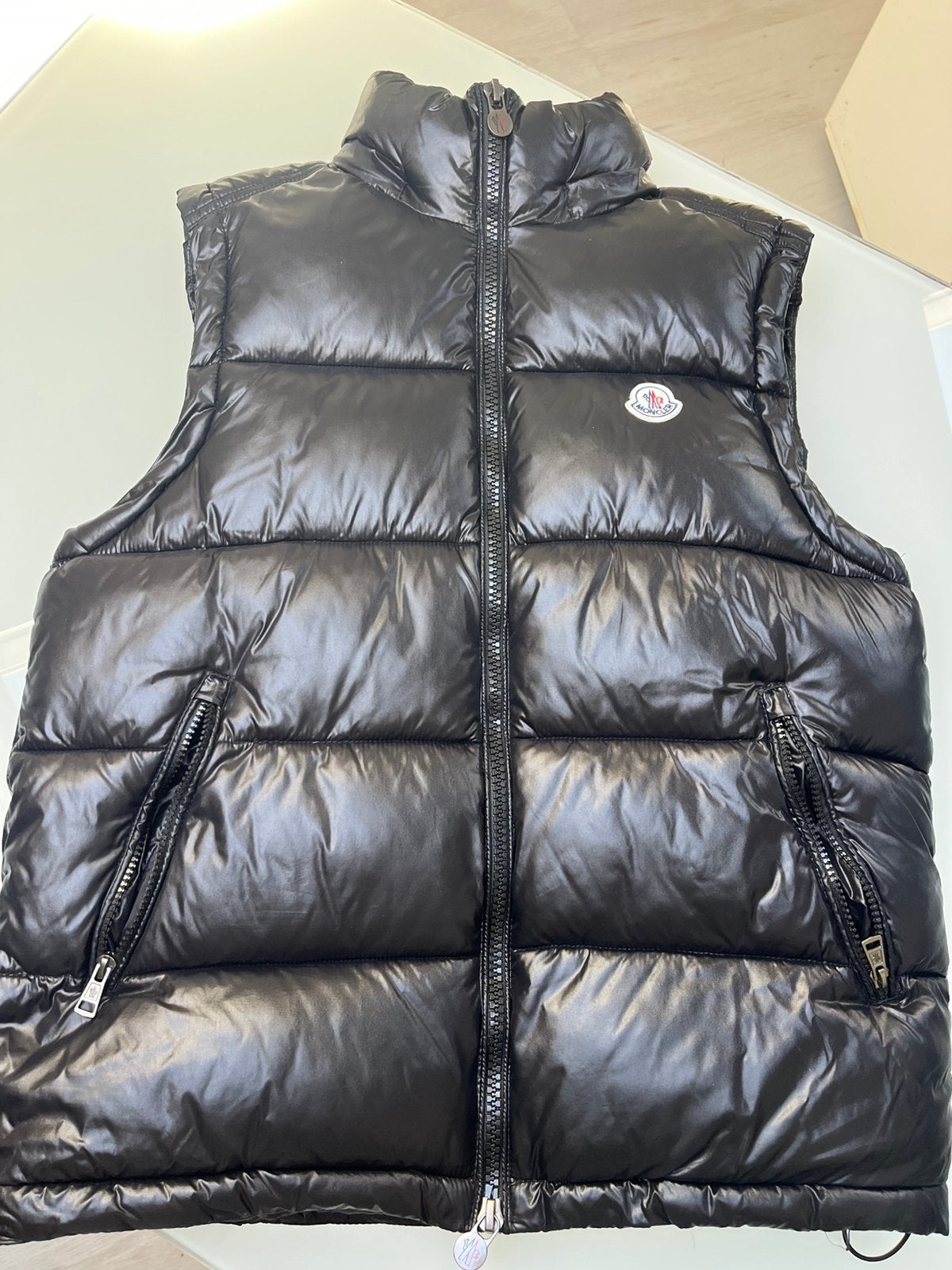 Moncler bodywarmer, Ophalen of Verzenden, Zo goed als nieuw, Zwart