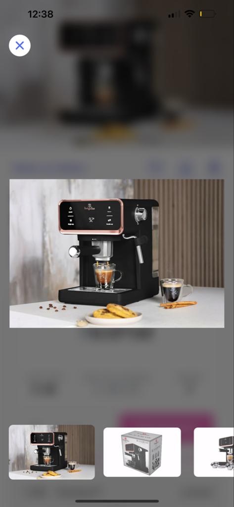 Nieuwe Berlinger Haus black rose Espressomachine 3 in 1, Afneembaar waterreservoir, Espresso apparaat, Nieuw, Gemalen koffie
