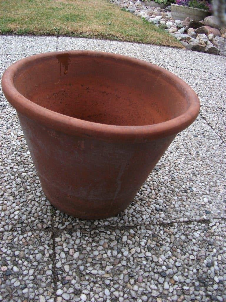 Terracotta bloempotten, Tuin en Terras, Bloempotten, Gebruikt, Terracotta, Tuin, Minder dan 40 cm, 25 tot 40 cm, Rond, Ophalen