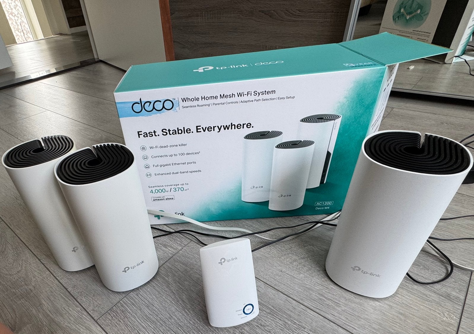 3x TP-Link Deco M4 Wifi Versterkers (Mesh Systeem), Ophalen of Verzenden, Gebruikt, TP-Link Deco