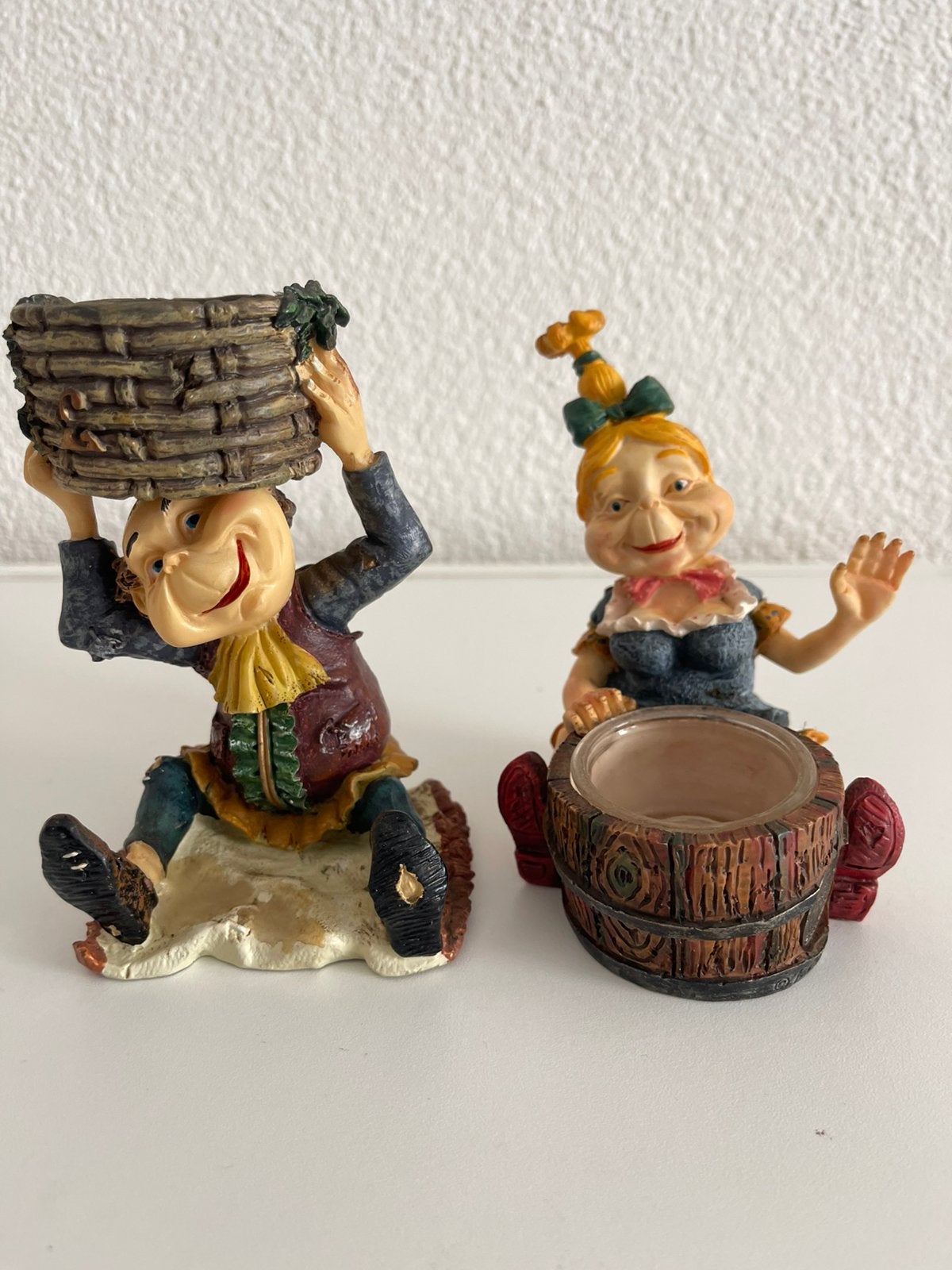 Efteling - 2 Originele Laven Waxinelichthouders (1999), Ophalen of Verzenden, Zo goed als nieuw, Beeldje of Poppetje