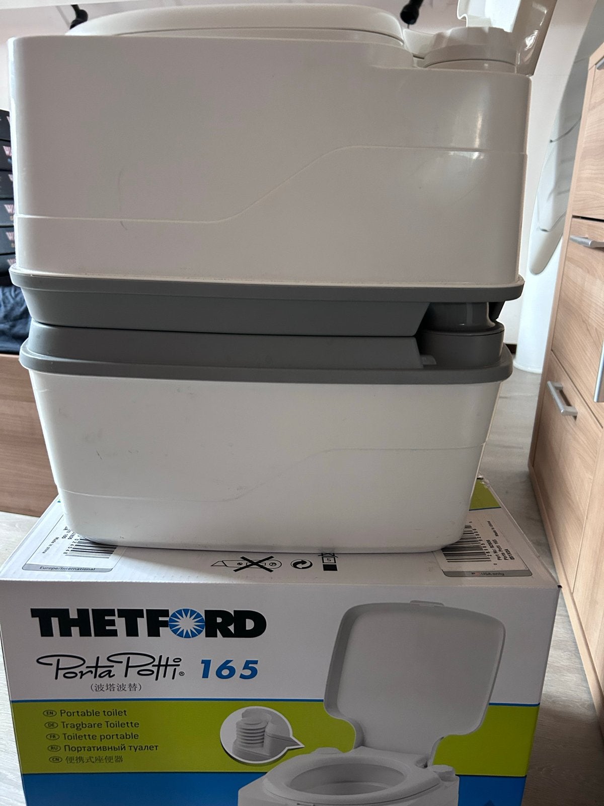 Thetford Porta Potti 165 draagbaar toilet, Caravans en Kamperen, Caravan accessoires, Ophalen, Zo goed als nieuw