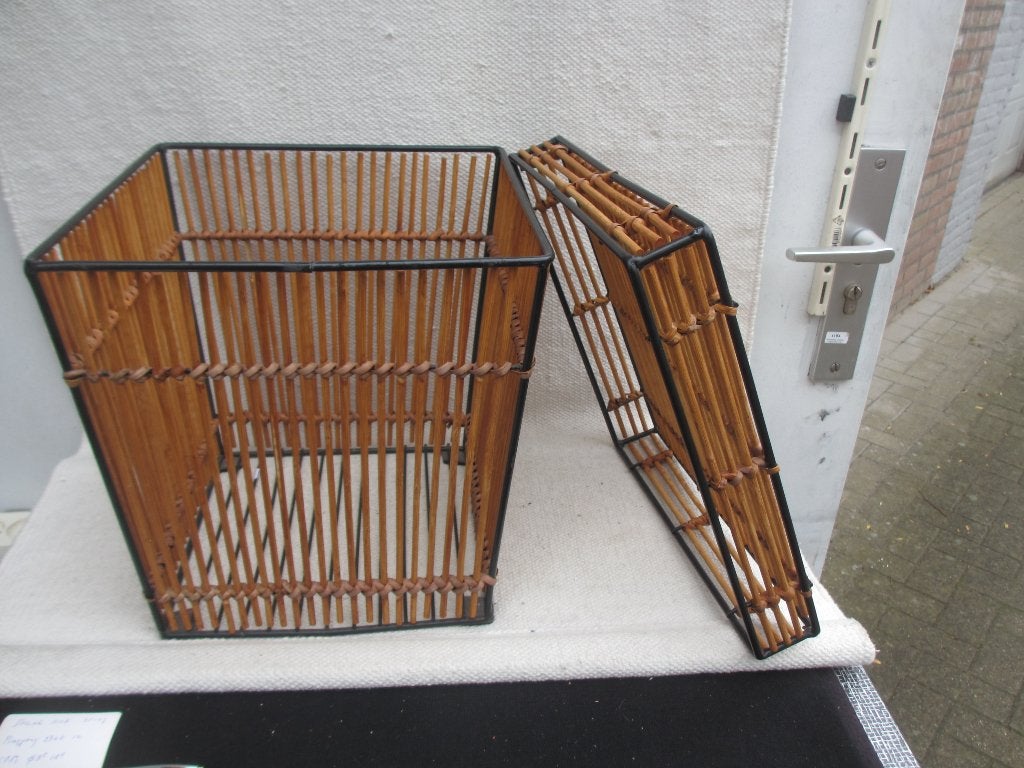 Vintage Rohé Noordwolde ( Dirk van Sliedrecht) mand, Huis en Inrichting, Overige materialen, Gebruikt, Mand, Vierkant