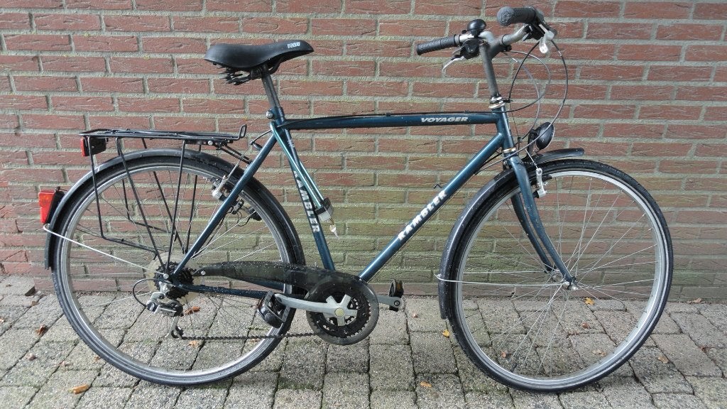 Herenfiets Stadsfiets Cafefiets Studentenfiets, Velgrem, Zo goed als nieuw, Meer dan 20 versnellingen, Ophalen