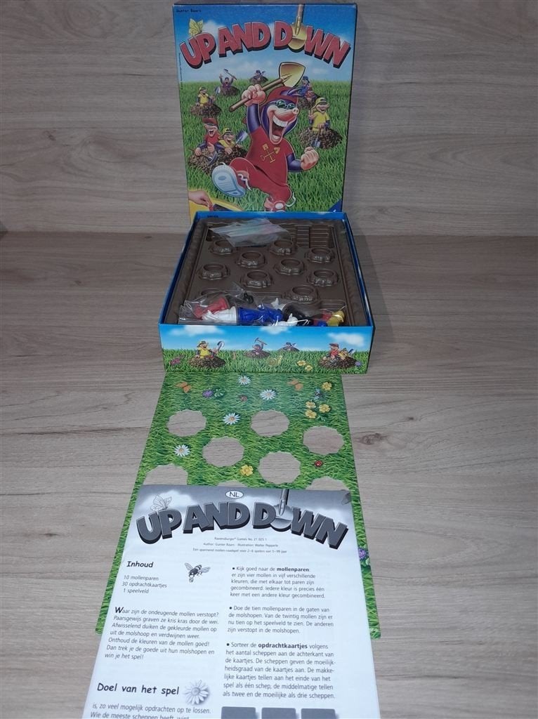 Up and down - mollenmania - s4875, Hobby en Vrije tijd, Gezelschapsspellen | Bordspellen, Verzenden, Zo goed als nieuw