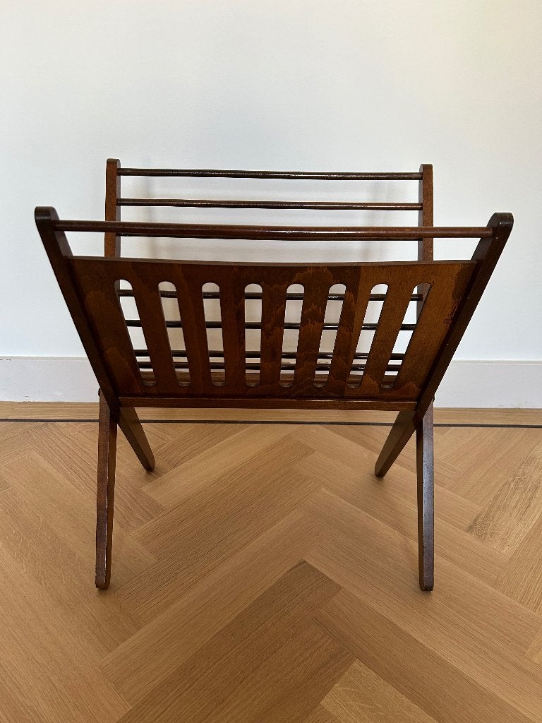 Design houten tijdschriftenhouder Cees Braakman voor Pastoe, Huis en Inrichting, Woonaccessoires | Krantenbakken en Lectuurbakken