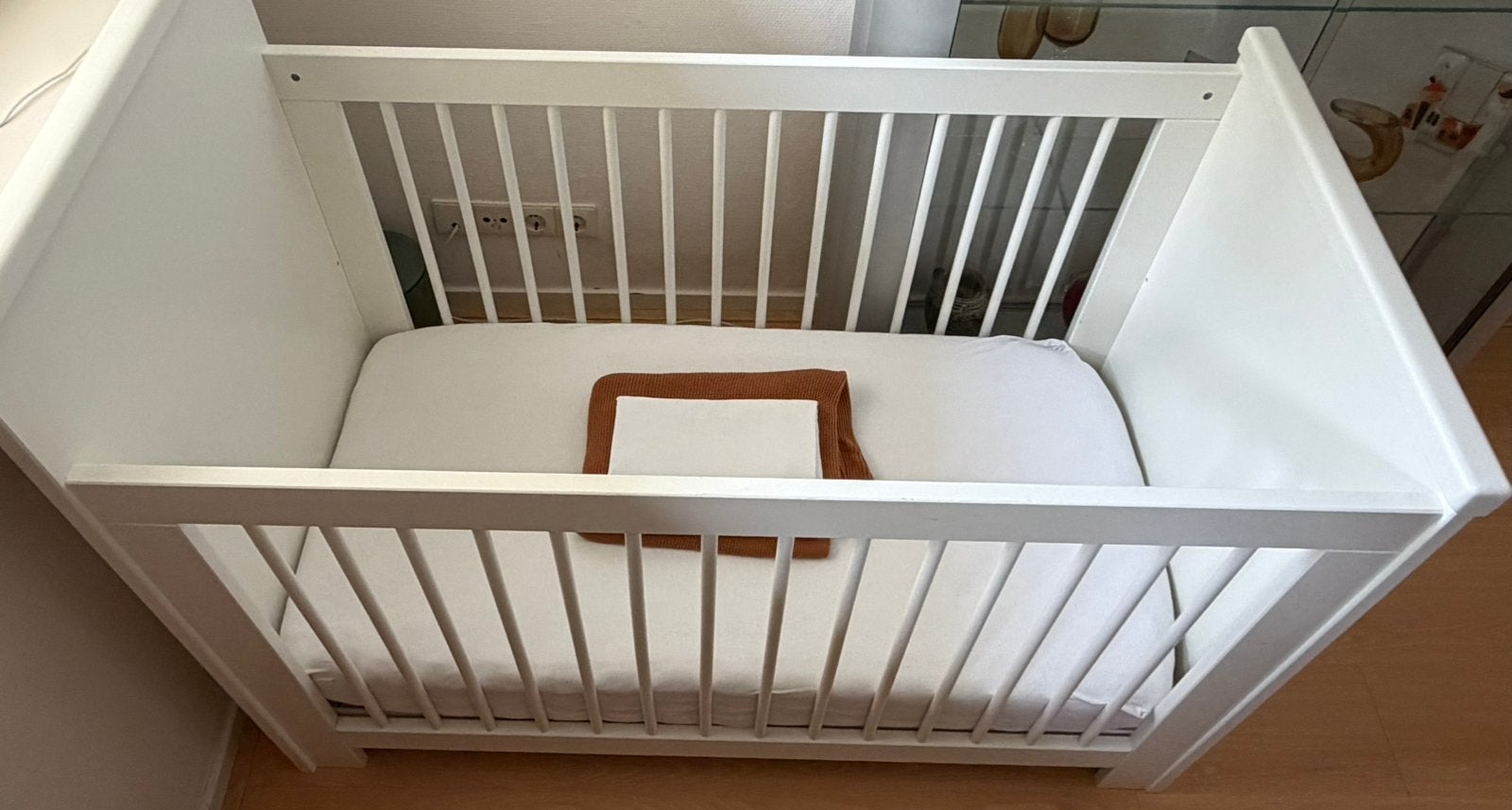 Ledikant wit 120x60cm, Kinderen en Baby's, Ophalen, Zo goed als nieuw, Ledikant