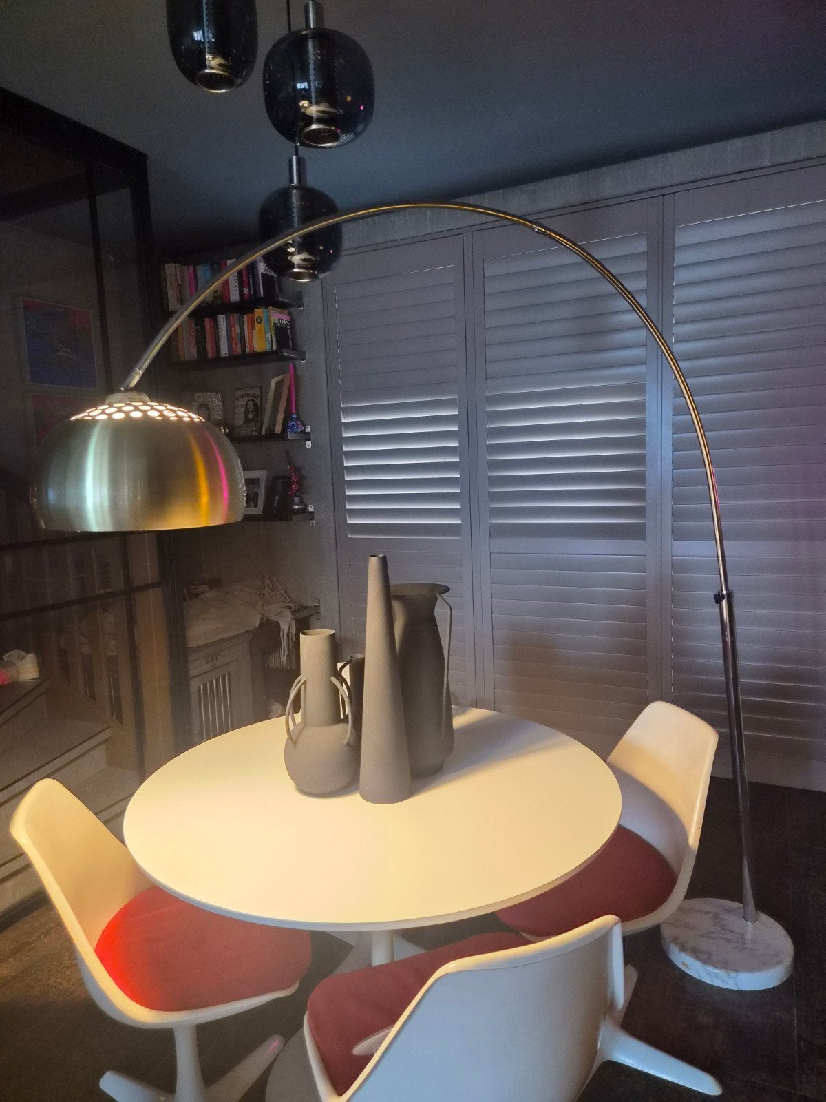 boog lamp met marmeren voet, Huis en Inrichting, Lampen | Vloerlampen, Ophalen, Zo goed als nieuw, 150 tot 200 cm