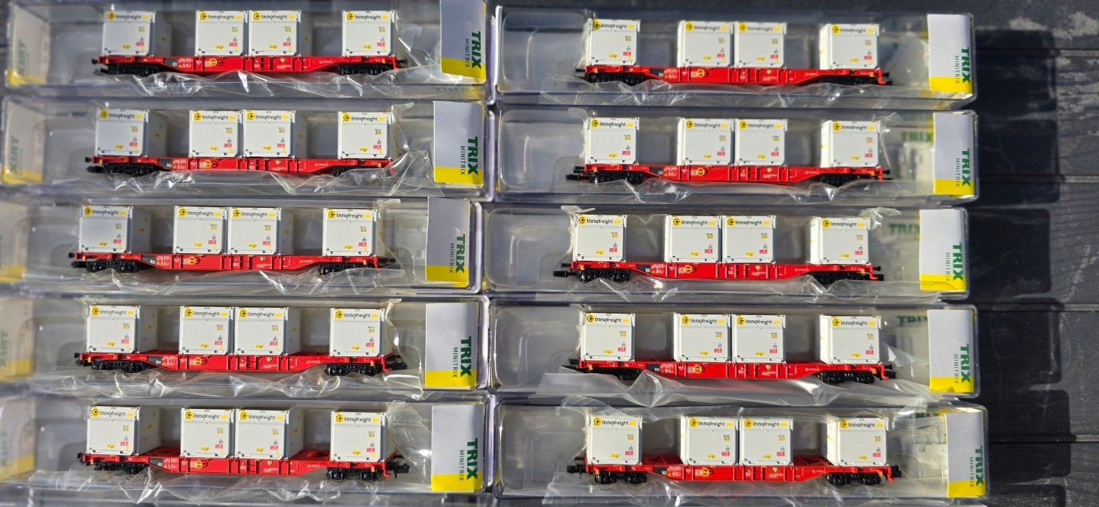 Minitrix 15530/15531 containerwagon DB Innofreight nieuw ovp, Hobby en Vrije tijd, Modeltreinen | N-Spoor, Gelijkstroom, Trix