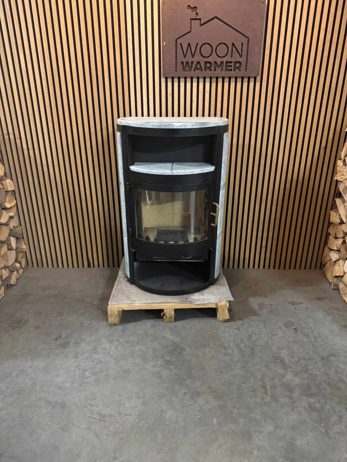 26098 Speksteenkachel 9kw, Ophalen, Info@woonwarmer.nl, Gebruikt, Houtkachel