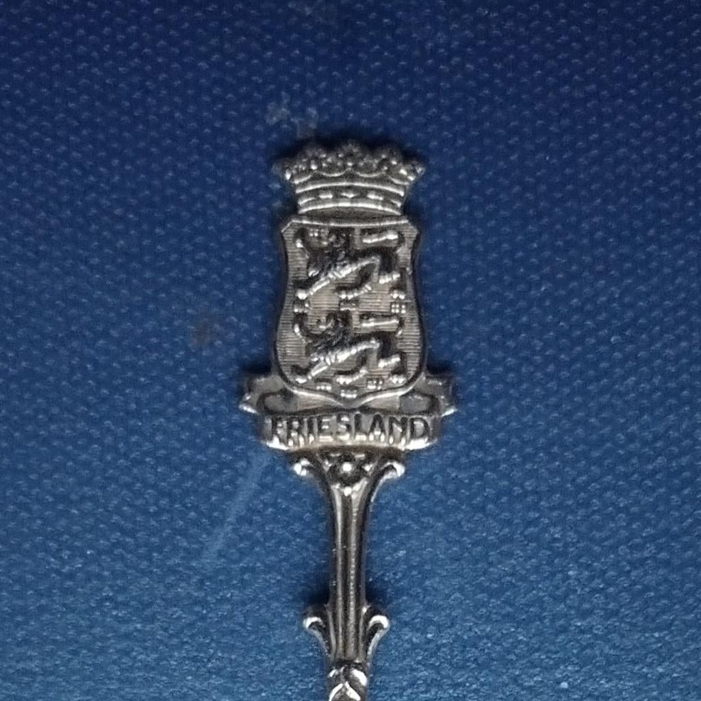 verzilverde lepeltje provincie Friesland, D.E. 1953 (HH 90), Ophalen of Verzenden