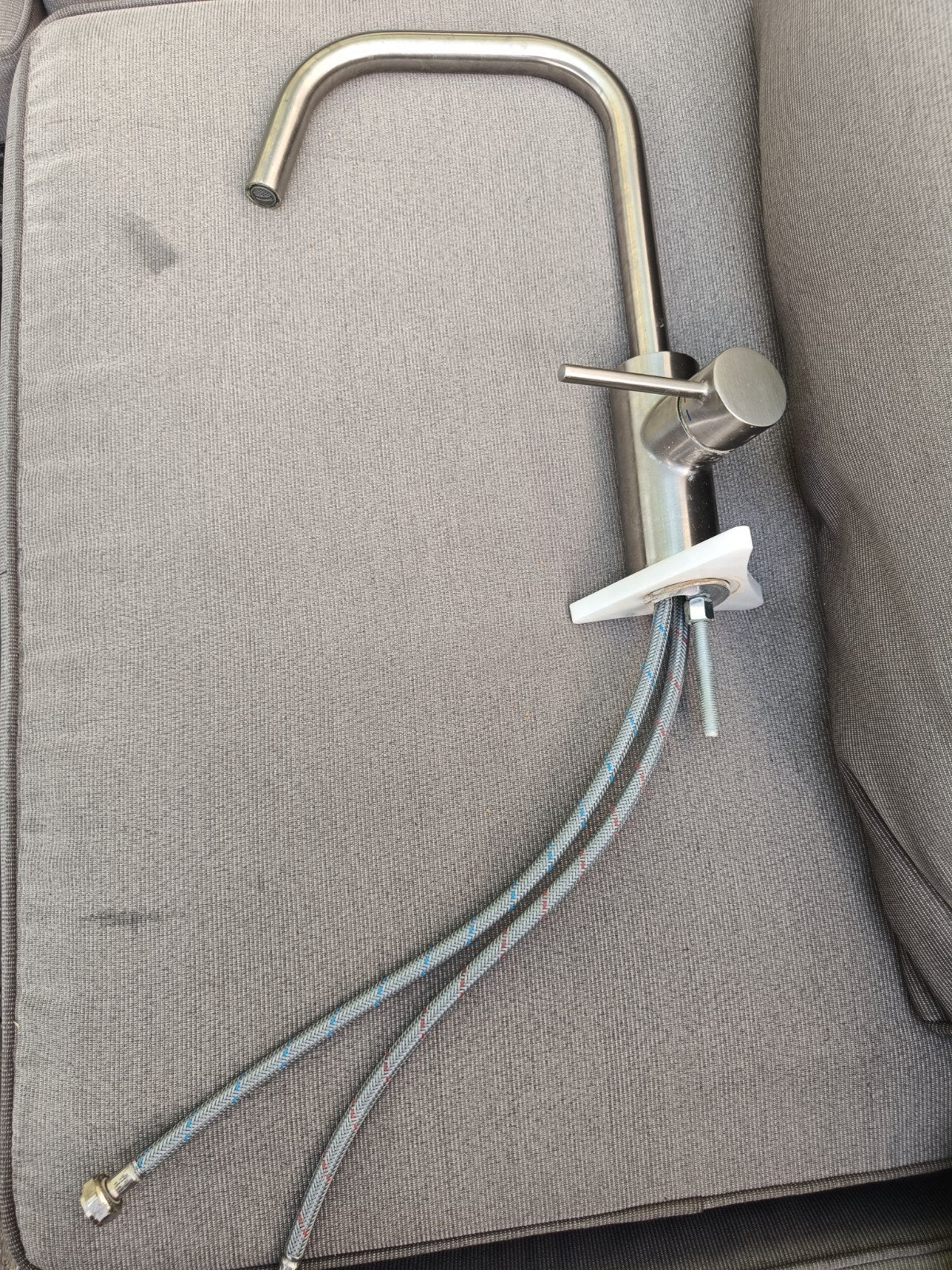 IKEA Almaren Keukenmengkraan RVS - 3 jaar oud, netjes, IKEA, Zilver, Ophalen of Verzenden, Metaal