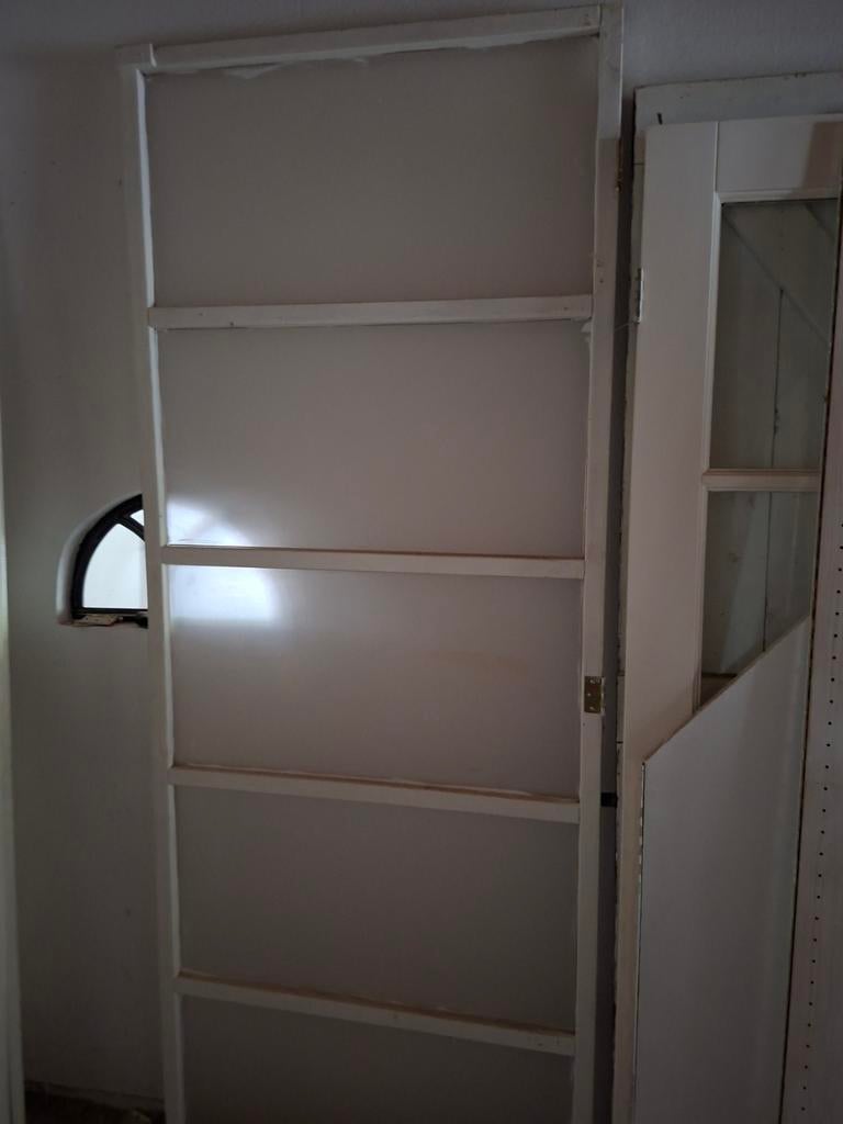 Deur bijvoorbeeld voor een kast met mat kunststof glas, Ophalen, 50 tot 100 cm, Minder dan 25 cm, Minder dan 100 cm