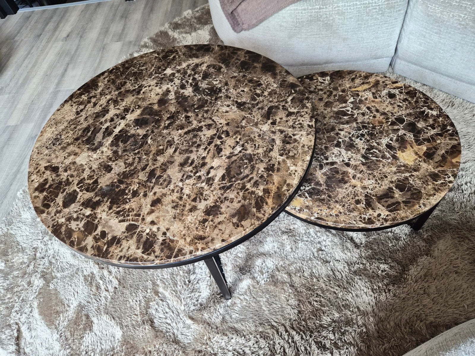 richmond orion salon tafels marmer, Ophalen, Rond, 50 tot 100 cm, 50 tot 100 cm
