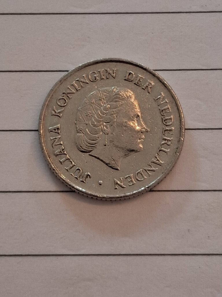 25 cent 1970 Nederland, Ophalen of Verzenden, Koningin Juliana, 25 cent, Losse munt