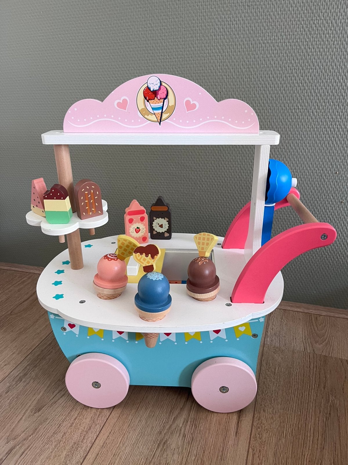 Lupilu houten ijscokar (vanaf 2 jaar), Ophalen, Zo goed als nieuw