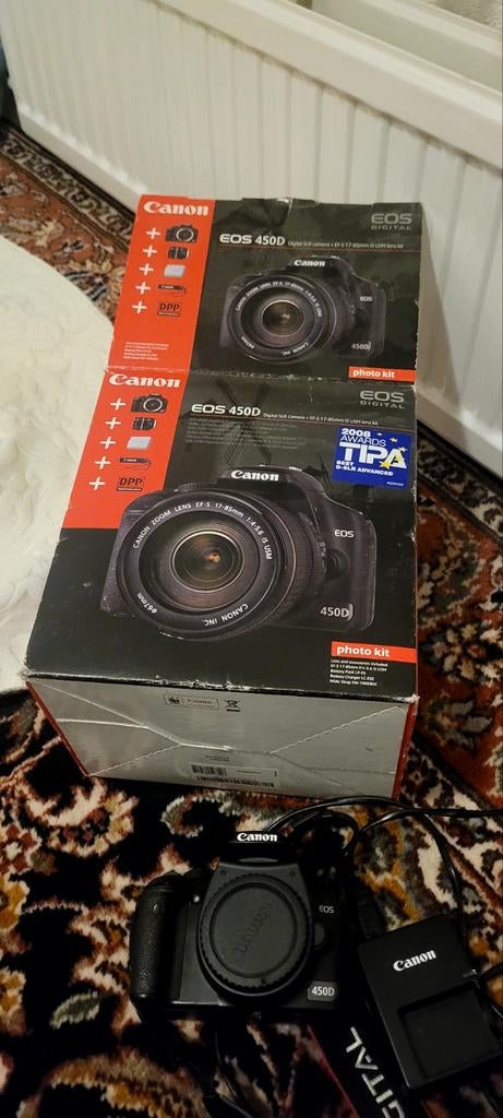 Canon EOS 450D Spiegelreflexcamera zonder lens met doos, Ophalen of Verzenden, Zo goed als nieuw, Canon, Geen optische zoom