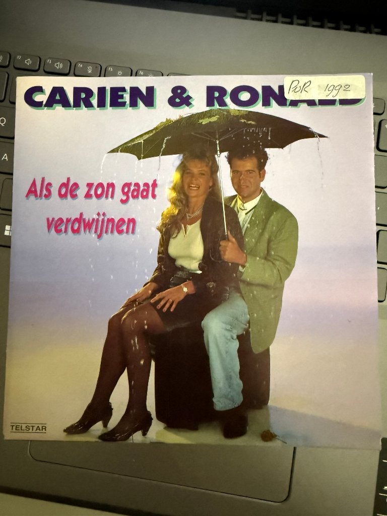 Carien & Ronald -Als de zon gaat verdwijnen -Piraten topper, Gebruikt, Overige formaten, Levenslied of Smartlap, Fotohoes