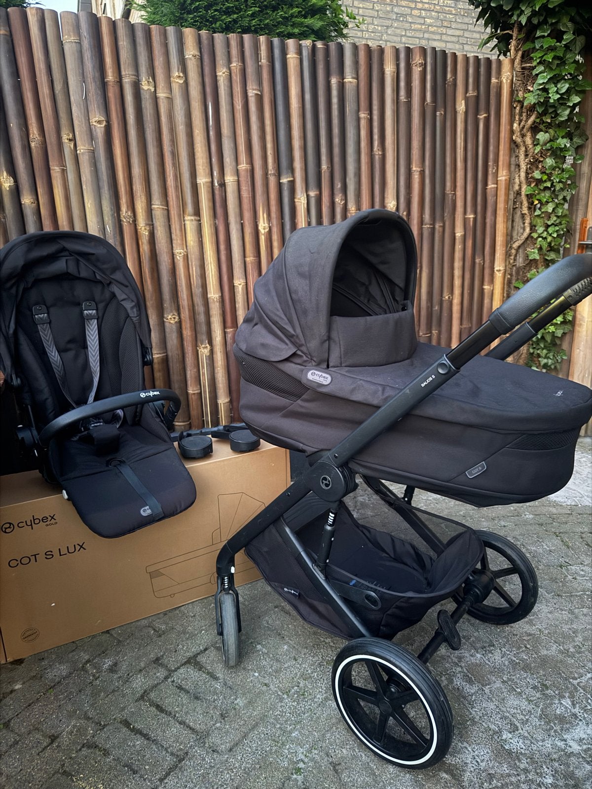 Cybex Balios S Lux kinderwagen met reiswieg en zitje, Gebruikt, Combiwagen, Verstelbare duwstang, Ophalen