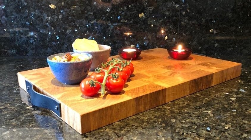 Serveerplank Kops eiken Hapjesplank Borrelplank 50x30x3,5, Snij-/serveerplank, Ophalen of Verzenden, Nieuw, Hout