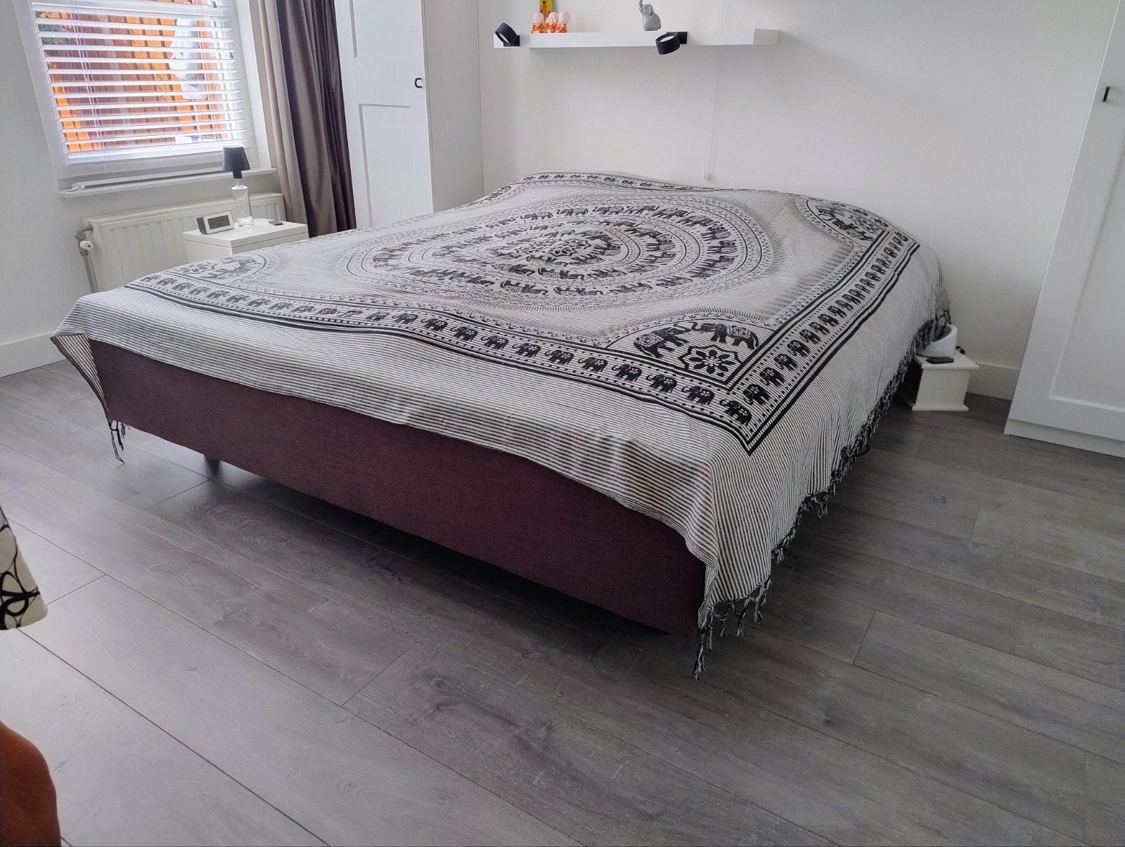 boxspring electrisch verstelbaar, M line, Bruin, Tweepersoons, Ophalen of Verzenden