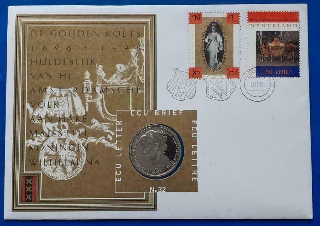 ECU brief 32 100 jaar De Gouden Koets - 1998, Verzenden, Overige materialen, Nederland