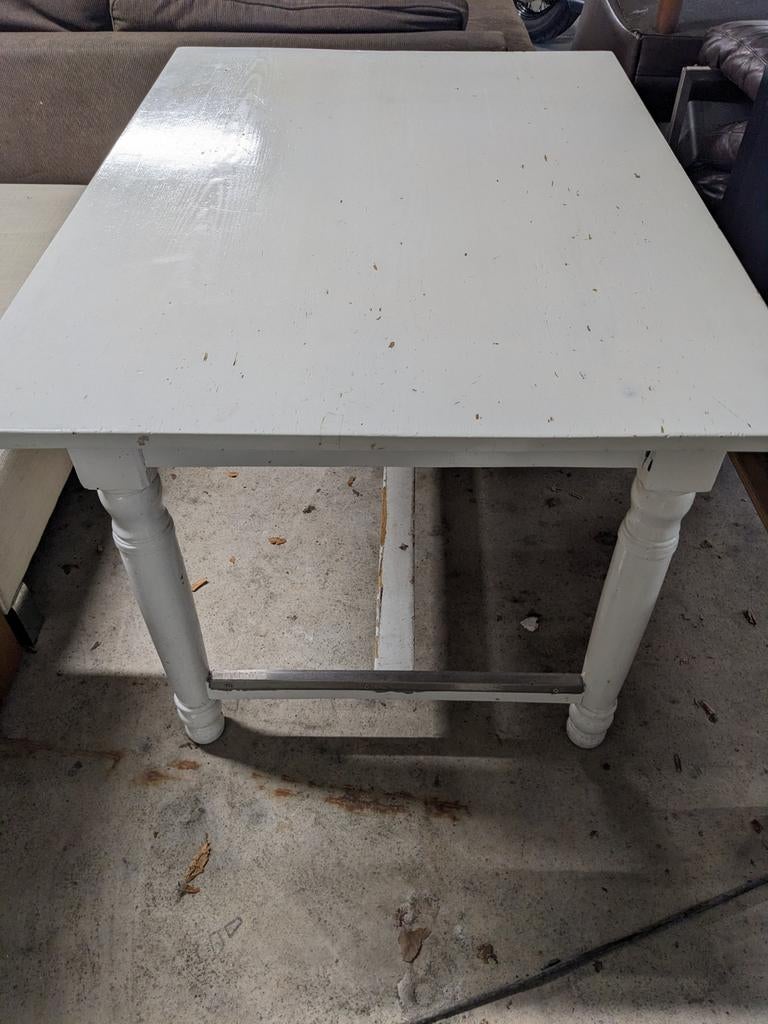 White wood table, Ophalen, 50 tot 100 cm, Zo goed als nieuw, Minder dan 50 cm