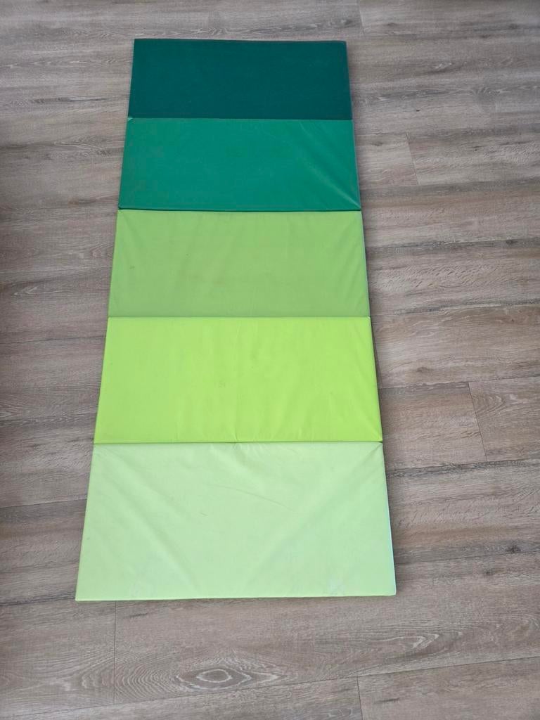 Plufsig groene gymnastiekmat ikea turnmat opvouwbaar, Ophalen, Gebruikt