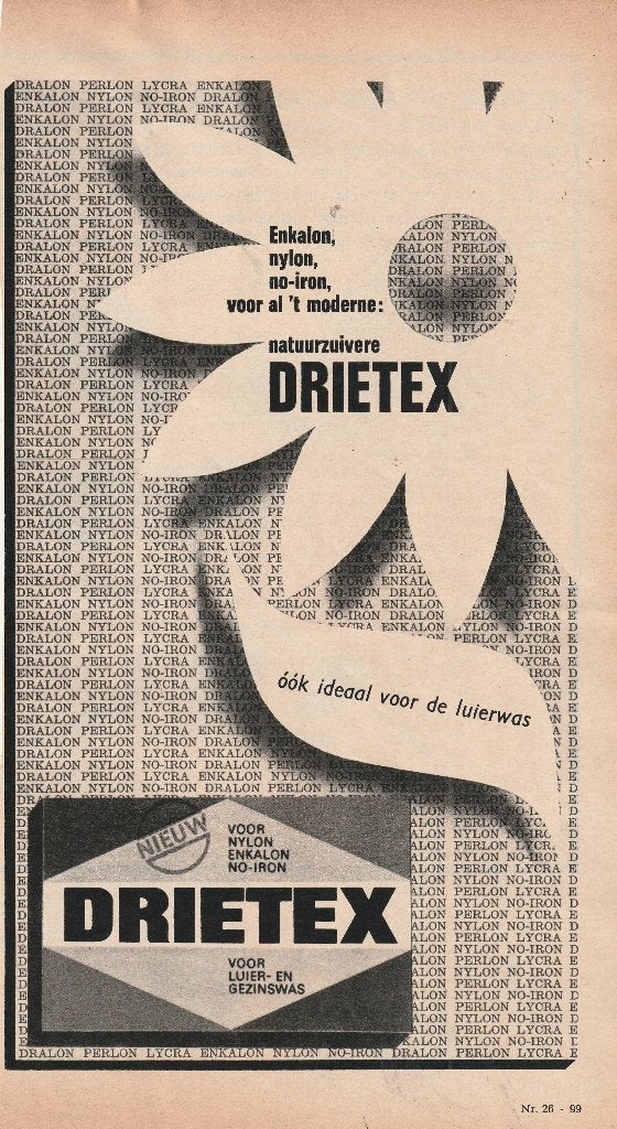 Retro reclame 1965 Drietex wasmiddel ook fijn voor luierswas, Verzenden, Overige typen
