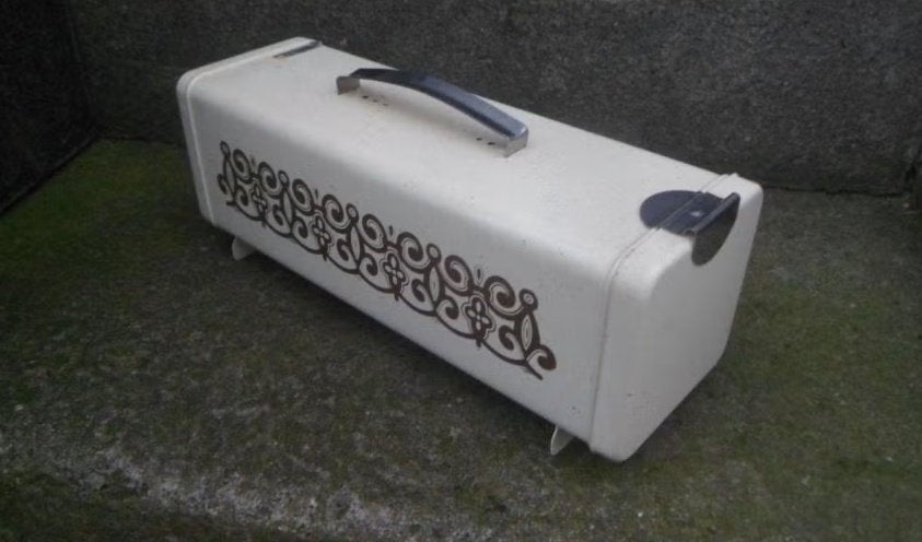 Vintage Brabantia ontbijtkoekblik koekblik snijkoek blik, Ophalen of Verzenden, Metaal, Wit, Brabantia