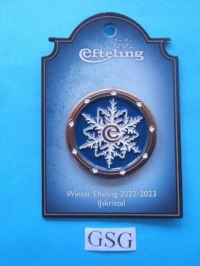 Winter Efteling ijskristal nr. EPP447-01, Ophalen, Nieuw, Button of Speldje