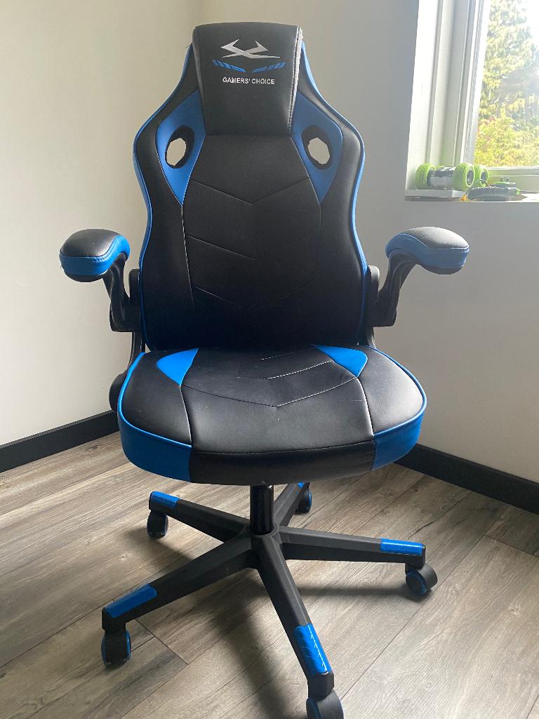 Gamestoel  zwart/blauw nieuw, Ophalen of Verzenden, Nieuw, Zwart