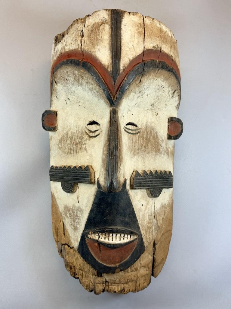 260430 Antiek Groot Afrikaans Kota masker uit Gabon., Ophalen of Verzenden