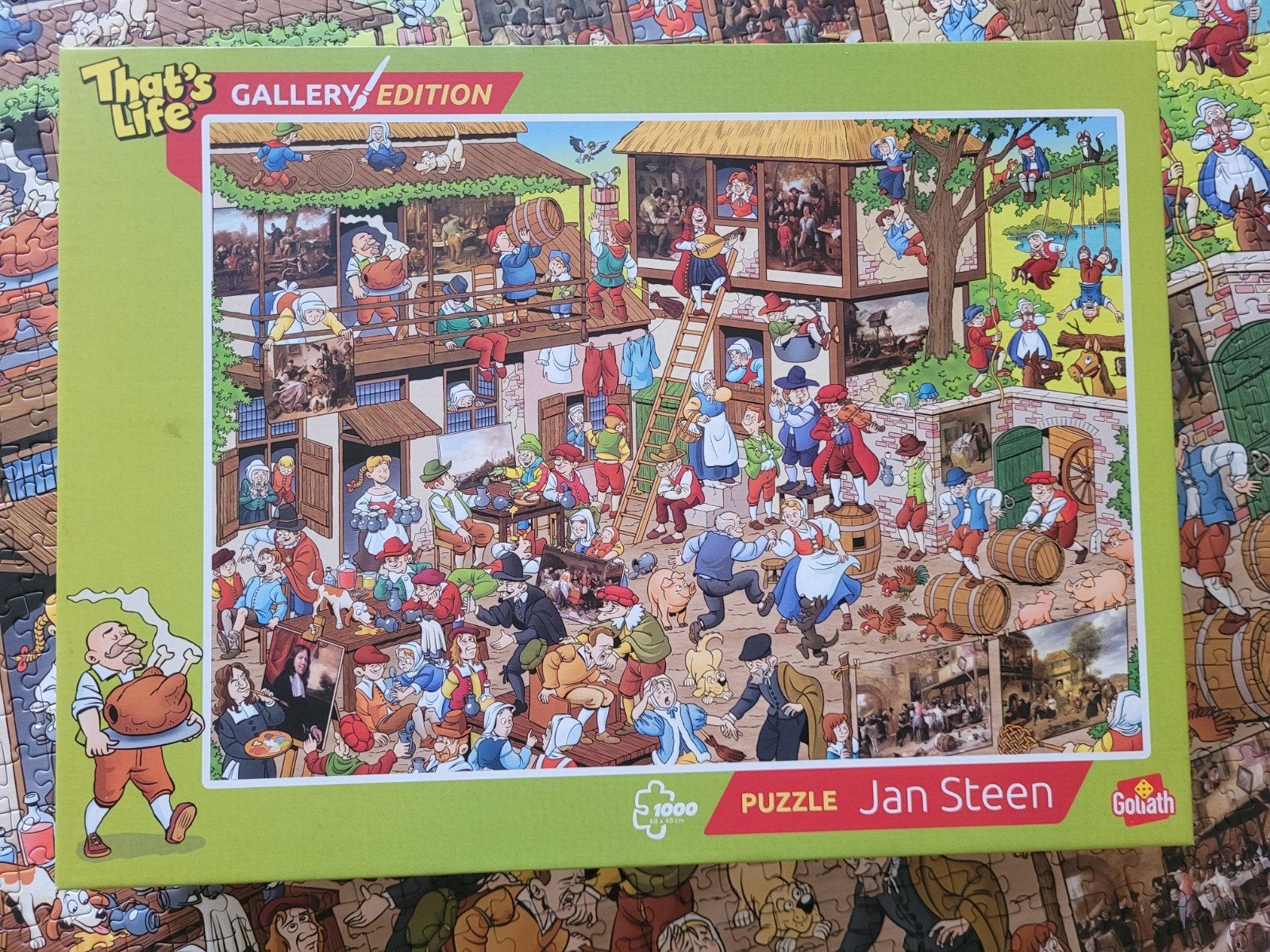 Jan Steen Puzzel 1000 stukjes - That's Life Gallery Edition, Ophalen of Verzenden, 500 t/m 1500 stukjes, Zo goed als nieuw, Legpuzzel