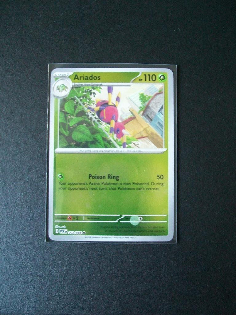 1420. Nieuwe Pokemon Kaart Holofoil ARIADOS HP 110 (002/088), Verzenden, Nieuw, Losse kaart, Foil