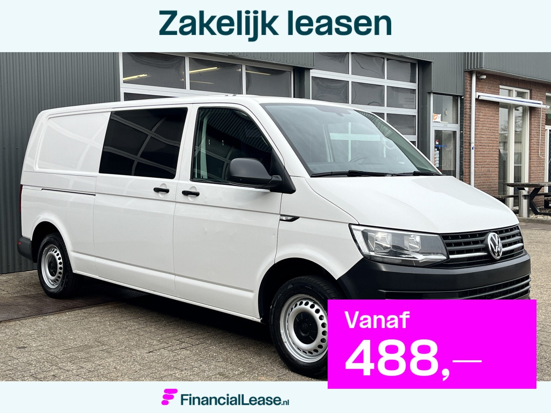 Volkswagen Transporter 2.0 TDI L2H1 DC 4Motion 150pk 2x Schu, Automaat, Stof, Gebruikt, 4 cilinders
