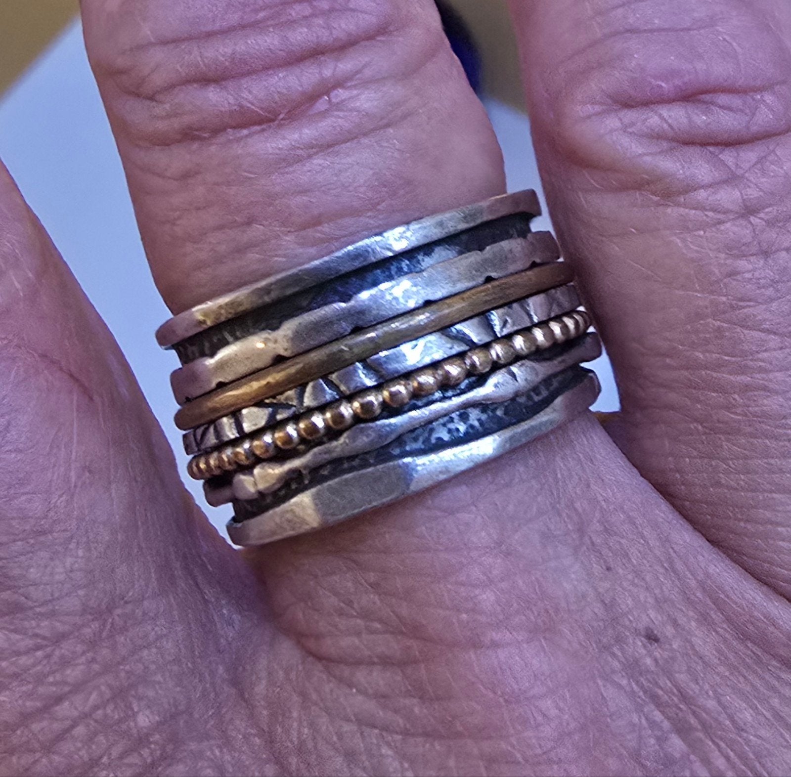 Jéh Jewels Ring silver + Goldfilled Speels 18484, Ophalen of Verzenden, Zo goed als nieuw, Dame, Zilver