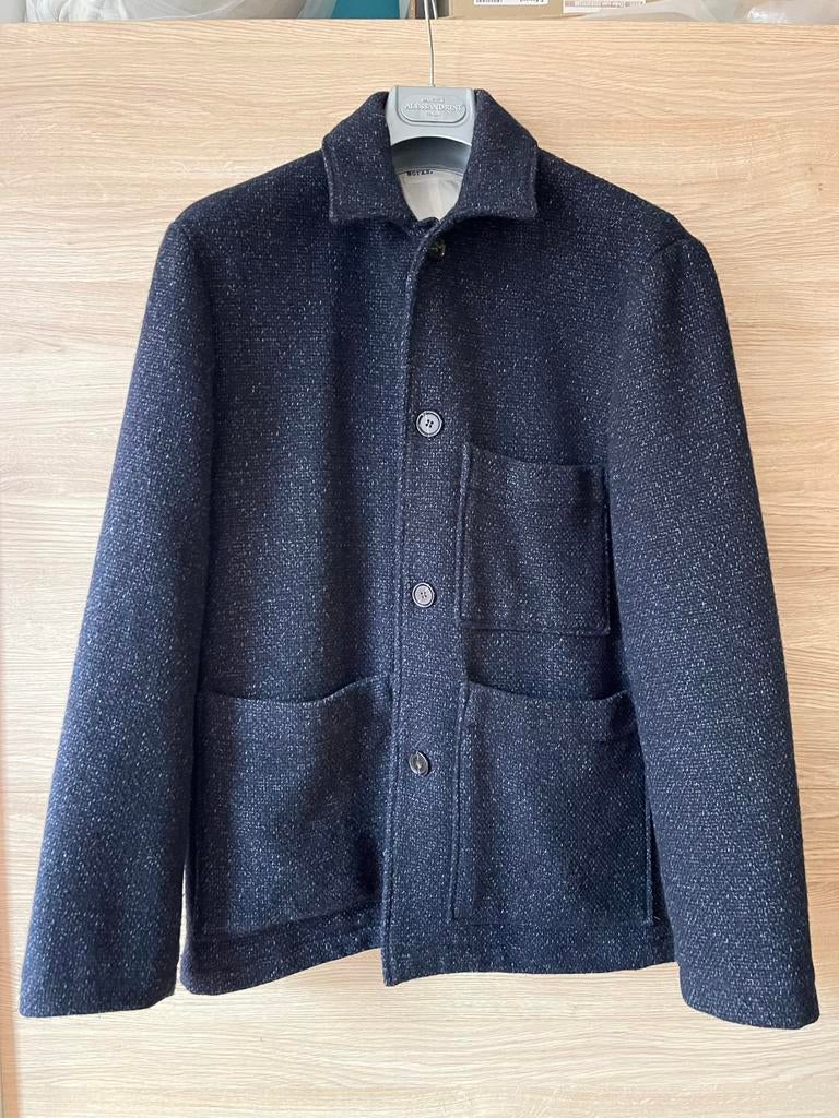 Universal Works wolmix jas maat M, Ophalen of Verzenden, Zo goed als nieuw, Maat 52/54 (L), Blauw