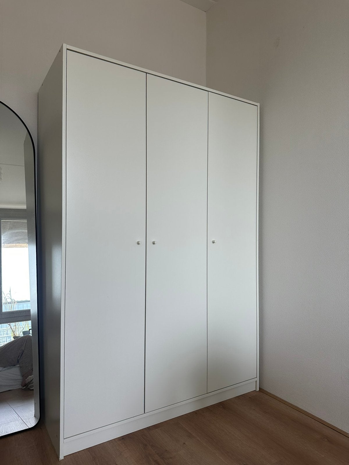 IKEA kledingkast Wardrobe with 3 doors, white, 117x55x176 cm, Huis en Inrichting, Ophalen, 50 tot 100 cm, Zo goed als nieuw, Minder dan 100 cm